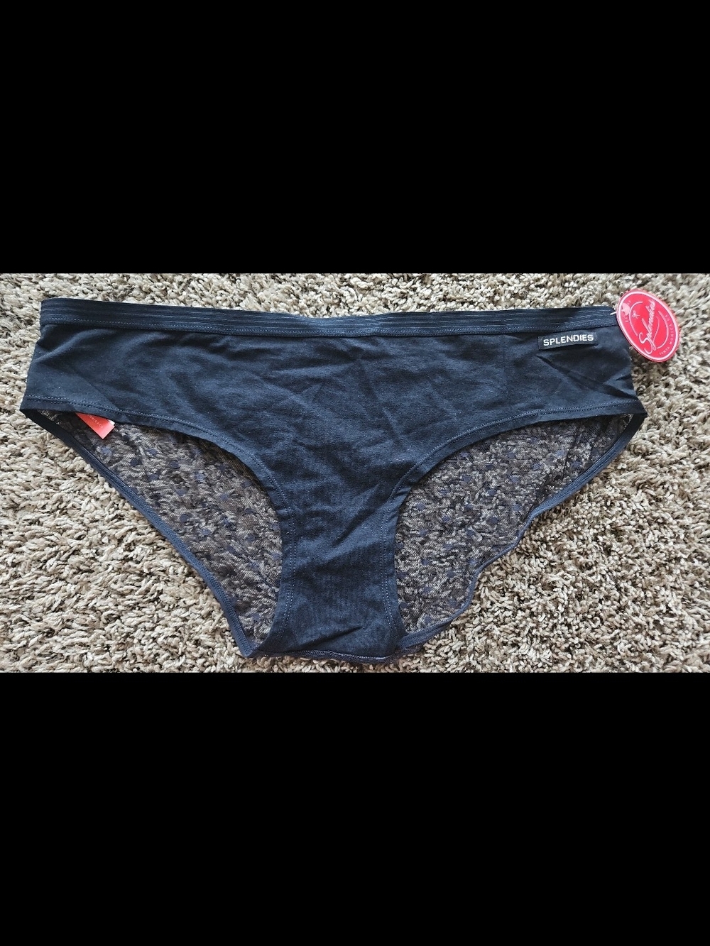 Splendies Women's Size 4x Black Lace Bikini Briefs